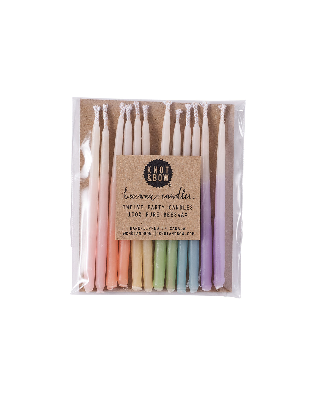 Pastel Ombre Beeswax Candles - Knot and Bow