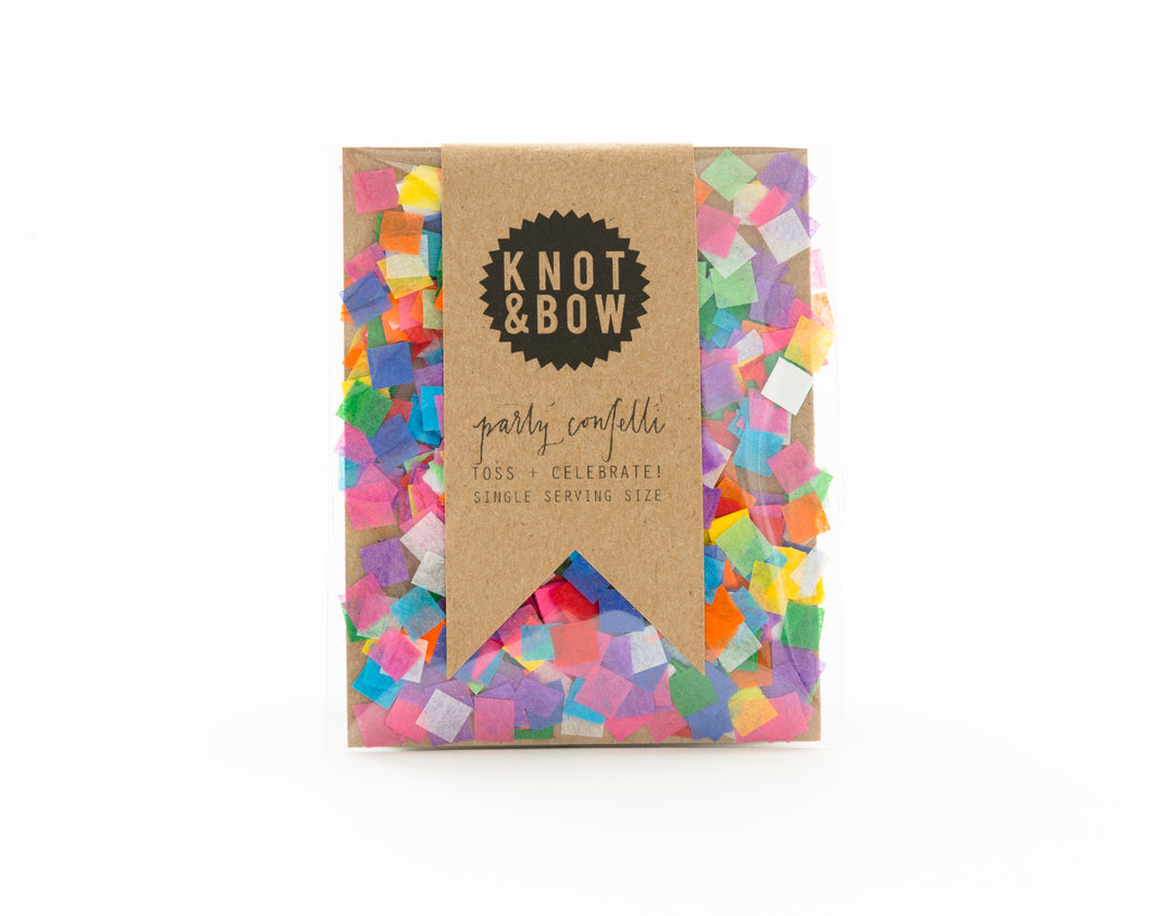 Tiny Rainbow Single Serving Confetti -Knot and Bow