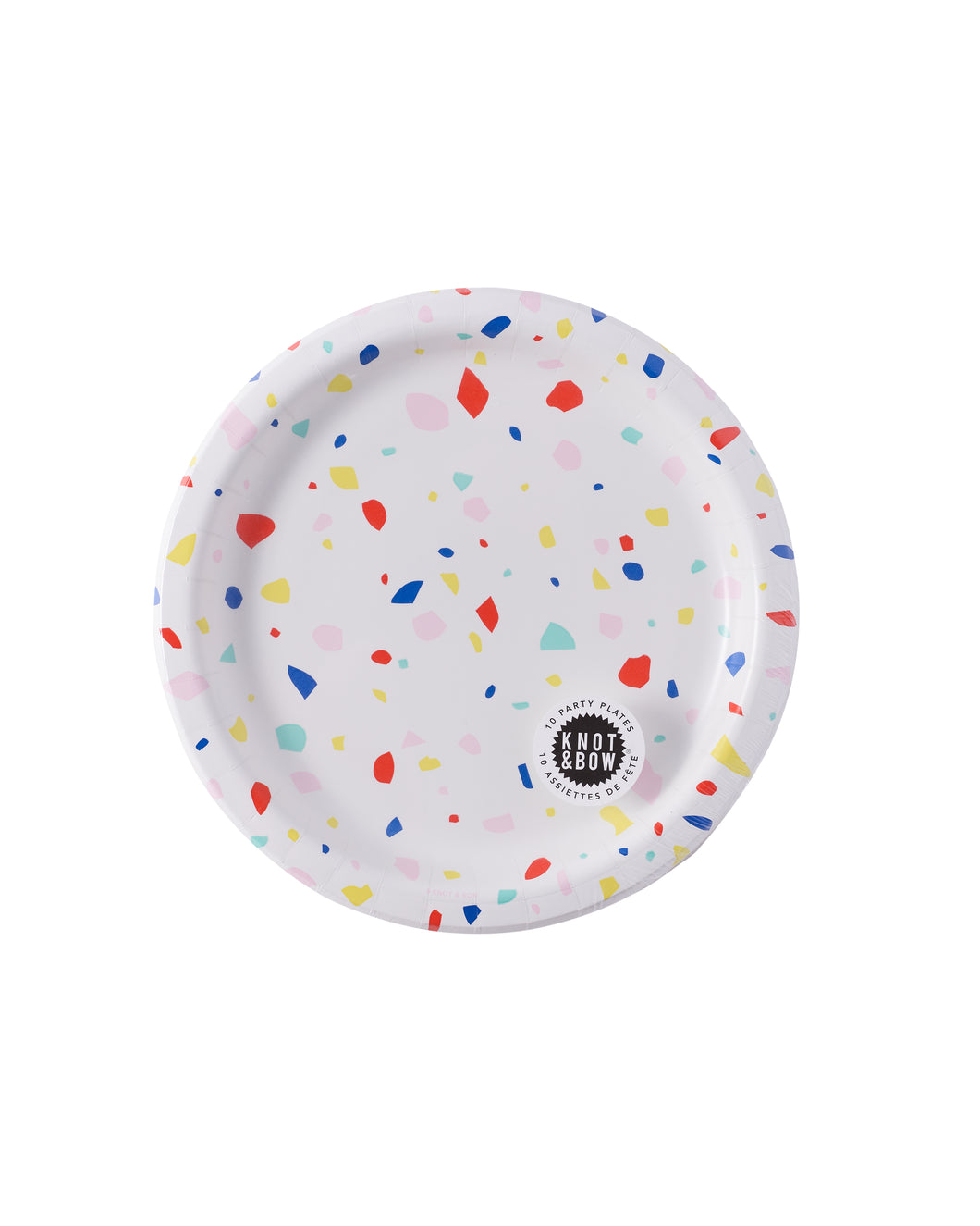 Rainbow Chip Party Plates - Knot and Bow