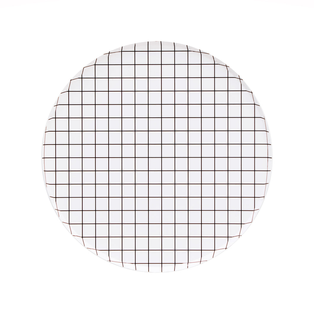 Black and White Grid Plates - Oh Happy Day