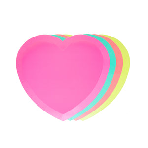 Heart Neon Plates - Oh Happy Day