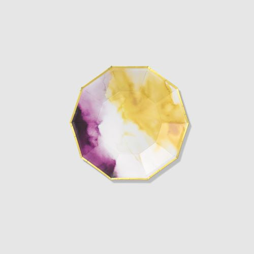 Plum Marble Watercolor Small Plates - Coterie